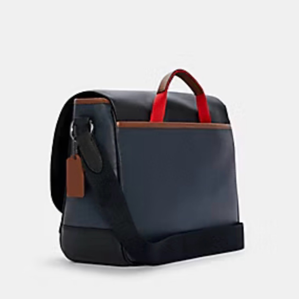 Coach Track Messenger In Colorblock Signature Canvas - Picture 13 of 13